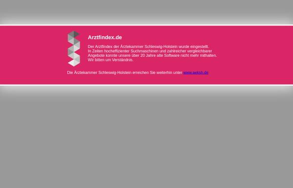Vorschau von www.arztfindex.de, ArztFindex der Ärztekammer Schleswig-Holstein