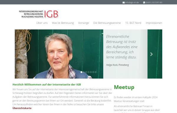 Vorschau von www.igb-sh.de, Interessengemeinschaft Betreuungsvereine in Schleswig-Holstein