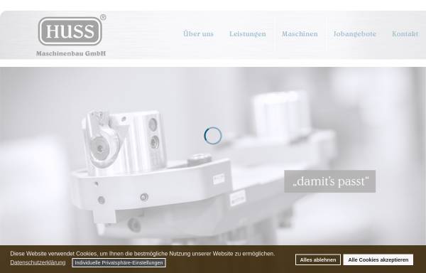 Vorschau von www.huss-maschinenbau.de, Huss Maschinenbau GmbH