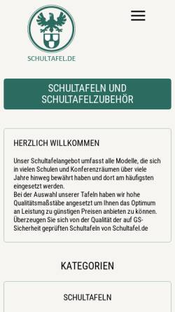 Vorschau der mobilen Webseite www.schultafel.de, Schultafelservice Franz Wich