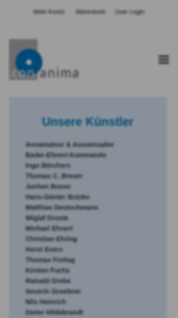 Vorschau der mobilen Webseite conanima.de, con anima - Verlag