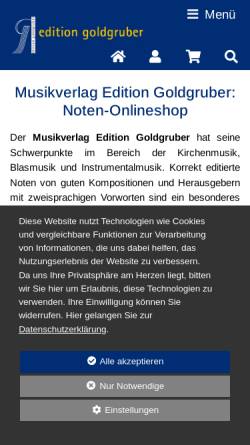 Vorschau der mobilen Webseite www.editiongoldgruber.at, Edition Goldgruber