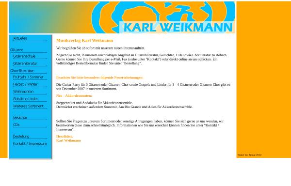Vorschau von www.weikmann.com, Musikverlag Karl Weikmann