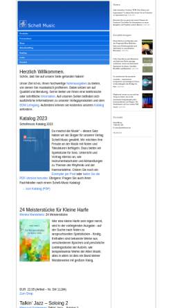 Vorschau der mobilen Webseite www.schellmusic.de, Schellmusic