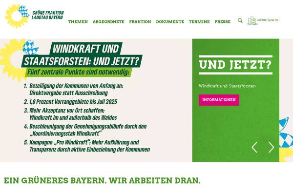 Vorschau von www.gruene-fraktion-bayern.de, Bündnis 90/Die Grünen im Bayerischen Landtag
