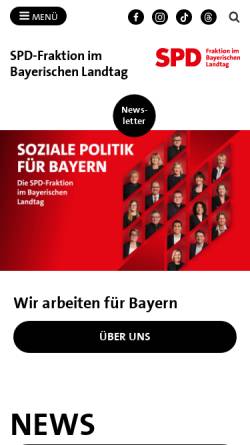 Vorschau der mobilen Webseite www.bayernspd-landtag.de, SPD-Landtagsfraktion Bayern