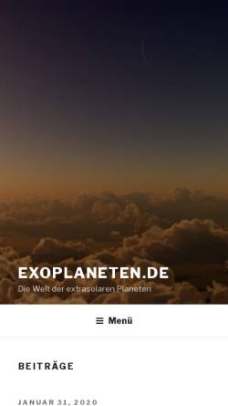 Vorschau der mobilen Webseite www.exoplaneten.de, Exoplaneten
