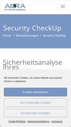 Vorschau der mobilen Webseite aerasec.de, AERAsec - Network Security