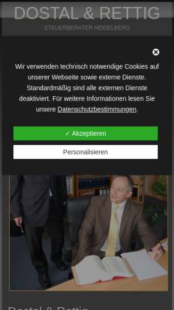 Vorschau der mobilen Webseite www.dostal-rettig.de, Dostal und Rettig - Wirtschaftsprüfer - Steuerberater