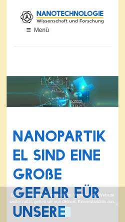 Vorschau der mobilen Webseite cc-nanochem.de, Kompetenzzentrum Nanotechnologie