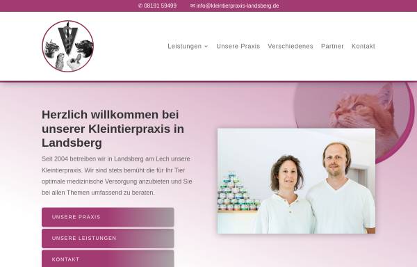 Vorschau von www.kleintierpraxis-landsberg.de, Bernhard und Manuela Gühne