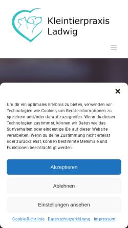 Vorschau der mobilen Webseite kleintierpraxis-ladwig.de, Christoph Ladwig