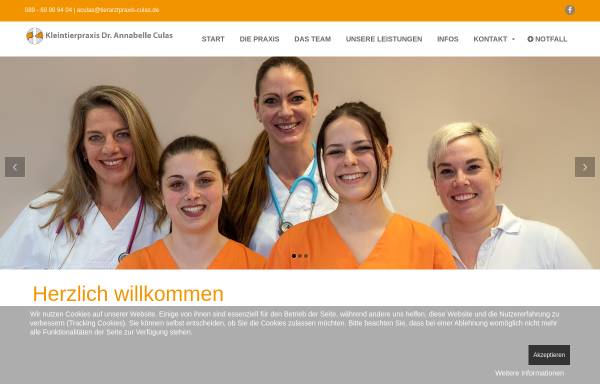 Vorschau von www.tierarztpraxis-culas.de, Dr. med. vet. Annabelle Culas