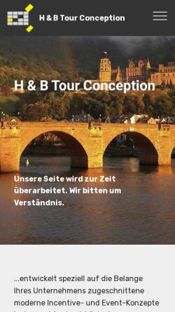 Vorschau der mobilen Webseite www.hb-tour-conception.de, H&B Tour Conception