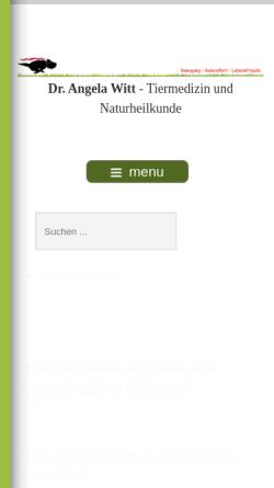 Vorschau der mobilen Webseite www.tierdoc-witt.de, Kleintierpraxis Dr. Angela Witt
