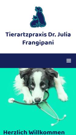Vorschau der mobilen Webseite www.dr-frangipani.de, Kleintierpraxis Dr. Julia Frangipani