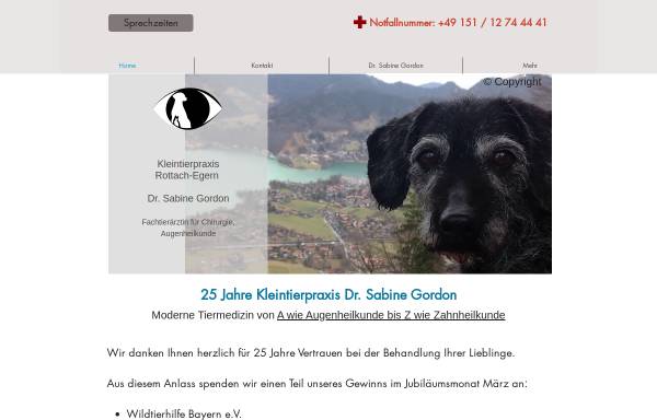 Vorschau von www.kleintierpraxis-rottach-egern.de, Kleintierpraxis Dr. Sabine Gordon