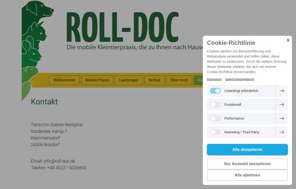 Vorschau von www.roll-doc.de, Roll-Doc - Die mobile Tierarztpraxis