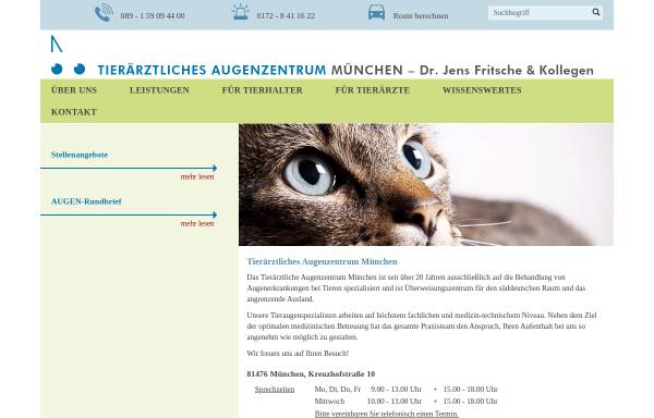 Vorschau von tier-augenarzt.de, Tierärztliche Praxis für Augenheilkunde Dr. Jens Fritsche