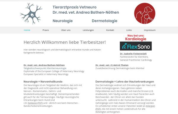 Vorschau von www.vetneuro.de, Tierarztpraxis Andrea Bathen-Nöthen