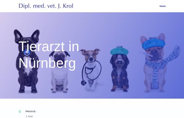 Vorschau von www.tierarztnuernberg.de, Tierarztpraxis Dipl.med.vet J. Krol