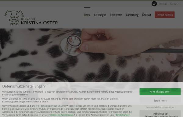 Vorschau von www.tierarzt-warburg.de, Tierarztpraxis Dr. Kristina Oster, Bioresonanz-Therapie für Tiere