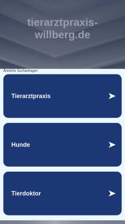 Vorschau der mobilen Webseite www.tierarztpraxis-willberg.de, Tierarztpraxis Dr. med. vet. Gudula Willberg