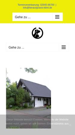Vorschau der mobilen Webseite www.tierarztpraxis-klimt.de, Tierarztpraxis Dr. Ute Klimt