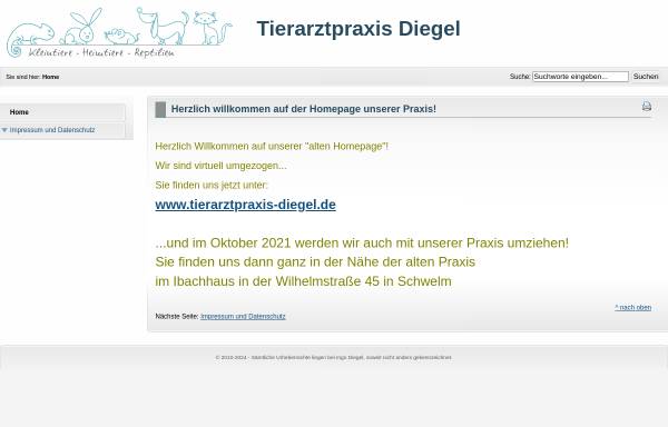 Vorschau von www.tierarzt-schwelm.de, Tierarztpraxis Ingo Diegel
