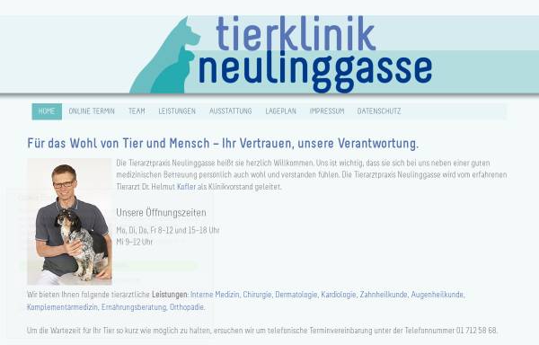 Vorschau von www.tierklinik-neulinggasse.at, Tierklinik Neulinggasse