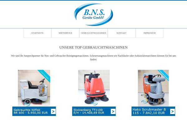 Vorschau von bns-gmbh.de, B.N.S. Geräte GmbH