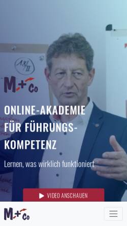 Vorschau der mobilen Webseite www.mplusco.de, M+ Consulting - Hermann Müller