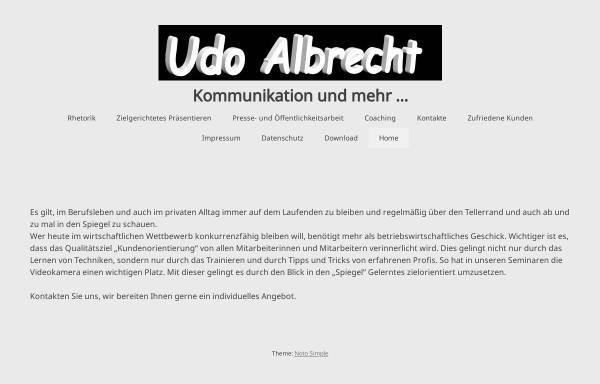 Vorschau von www.kommunikationundmehr.de, Udo Albrecht - Kommunikation und mehr