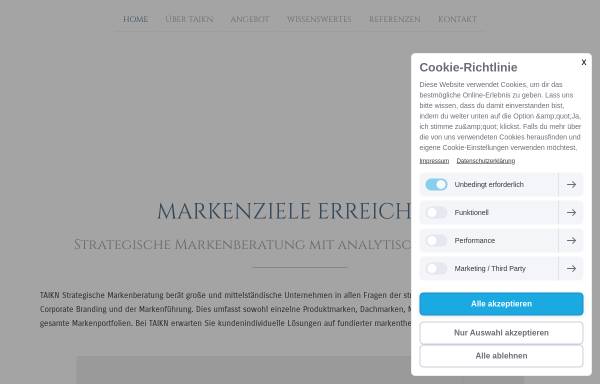 Vorschau von www.taikn.de, TAIKN Strategische Markenberatung