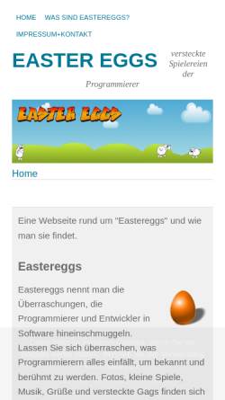 Vorschau der mobilen Webseite eastereggs.svensoltmann.de, Eastereggs - Sven Soltmann