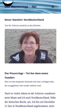 Vorschau der mobilen Webseite www.wasserringe.net, Selbsthilfe Forum Borderline und Missbrauch