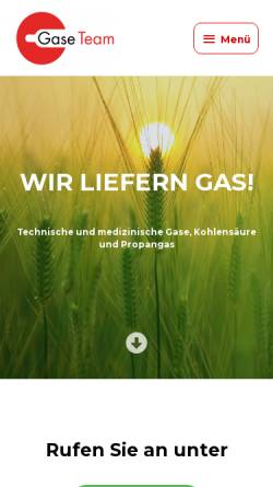 Vorschau der mobilen Webseite www.gaseteam.de, GaseTeam GmbH & Co. KG
