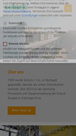 Vorschau der mobilen Webseite www.schickgruppe.de, Schick Gruppe GmbH + Co. KG