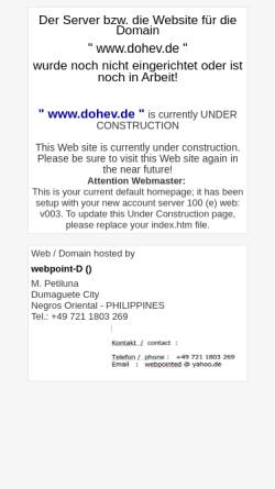 Vorschau der mobilen Webseite www.dohev.de, Doping Opfer Hilfe