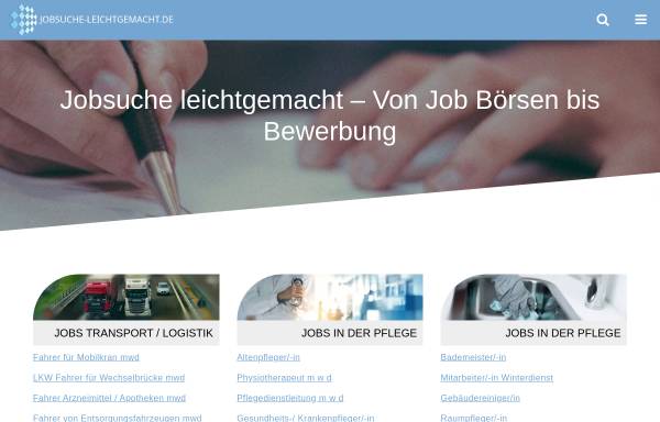 Vorschau von www.jobsuche-leichtgemacht.de, Jobsuche-leichtgemacht.de
