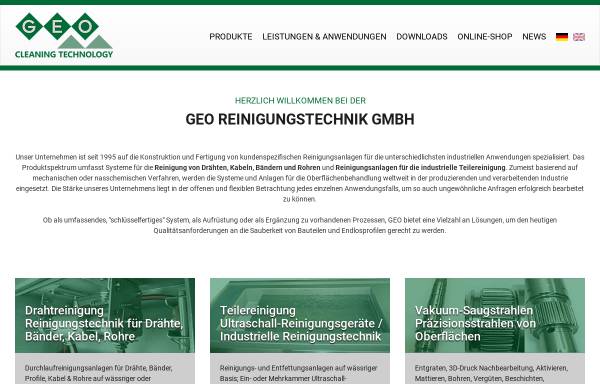 Vorschau von www.geo-reinigungstechnik.de, Geo-Reinigungstechnik GmbH