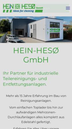 Vorschau der mobilen Webseite www.hein-heso.de, Hein-Heso GmbH