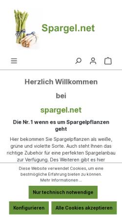 Vorschau der mobilen Webseite www.spargel.net, Springensguth Spargel und Erdbeeren