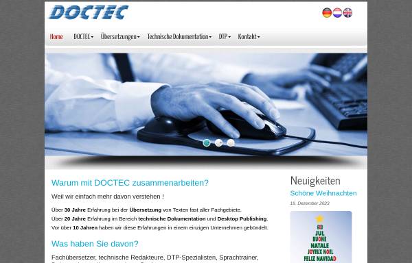 Vorschau von www.doctec.de, Doctec V.O.F.
