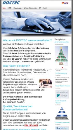 Vorschau der mobilen Webseite www.doctec.de, Doctec V.O.F.
