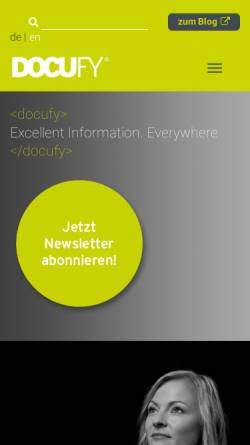 Vorschau der mobilen Webseite www.docufy.de, Docufy GmbH