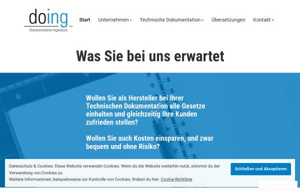 Vorschau von www.doing-online.de, Doing Dokumentations-Ingenieure