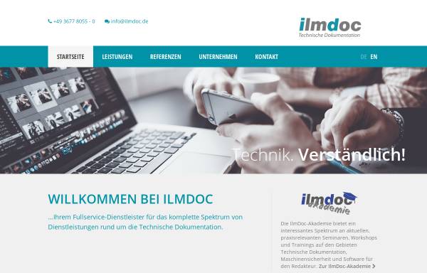 Vorschau von ilmdoc-technische-dokumentation.de, IlmDoc Technische Dokumentation GmbH