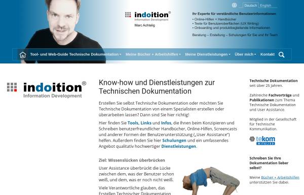 Vorschau von www.indoition.de, Indoition engineering, Ingenieurbüro für Technische Kommunikation Marc Achtelig