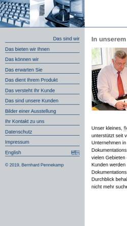 Vorschau der mobilen Webseite www.techdoku.de, Ingenieurbüro Bernhard Pennekamp